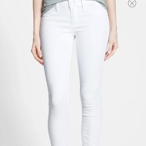 Banana republic skinny cropped white jeans